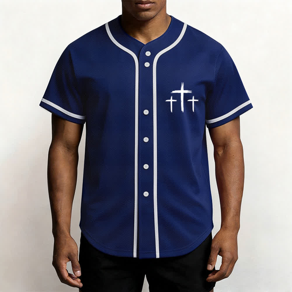 Christianartworkshop Baseballtrikot mit Kontrastbesatz – Glaube statt Angst - image 6