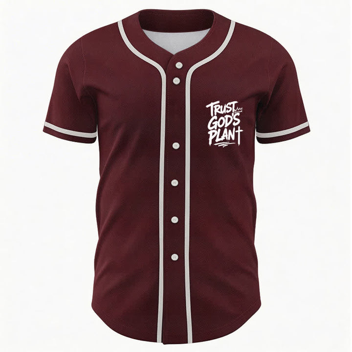 Christianartworkshop Vertraue auf Gottes Plan – Baseballtrikot mit Mesh-Knopfleiste - image 9