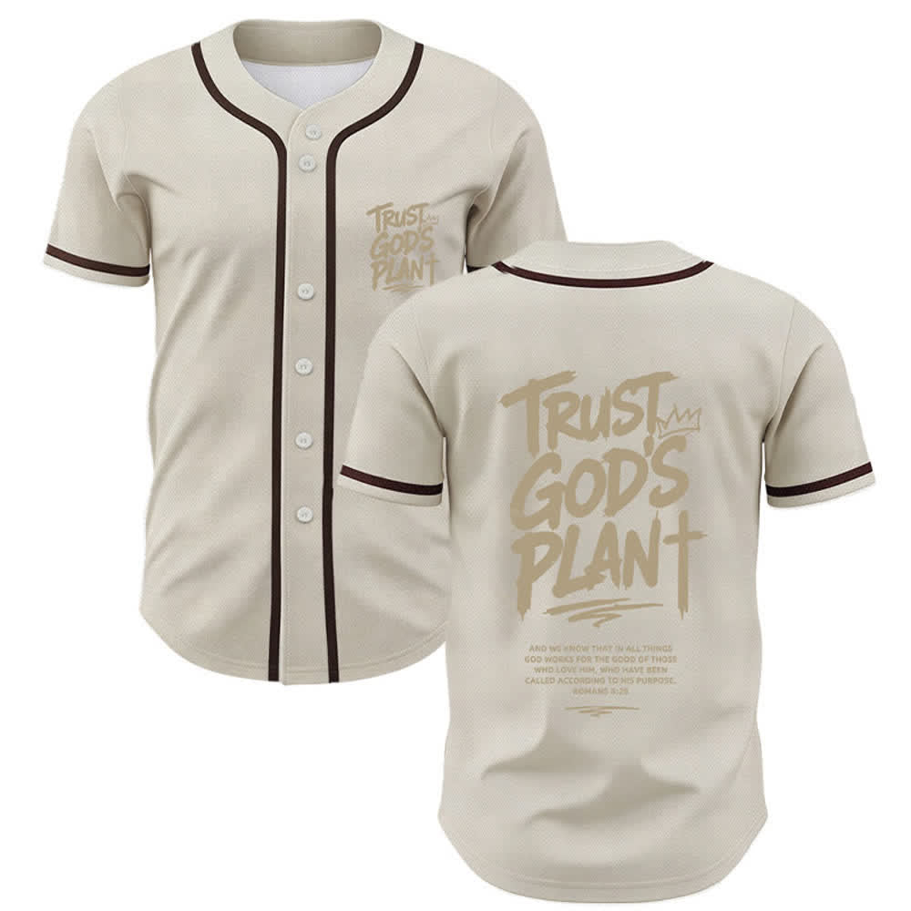Christianartworkshop Vertraue auf Gottes Plan – Baseballtrikot mit Mesh-Knopfleiste - Beige - 5XL - image 21