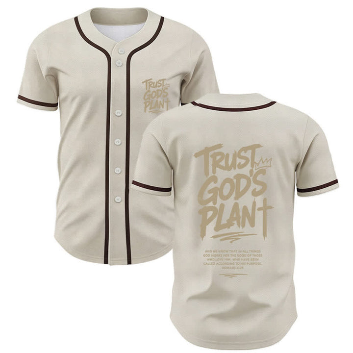 Christianartworkshop Vertraue auf Gottes Plan – Baseballtrikot mit Mesh-Knopfleiste - Beige - 5XL - image 21