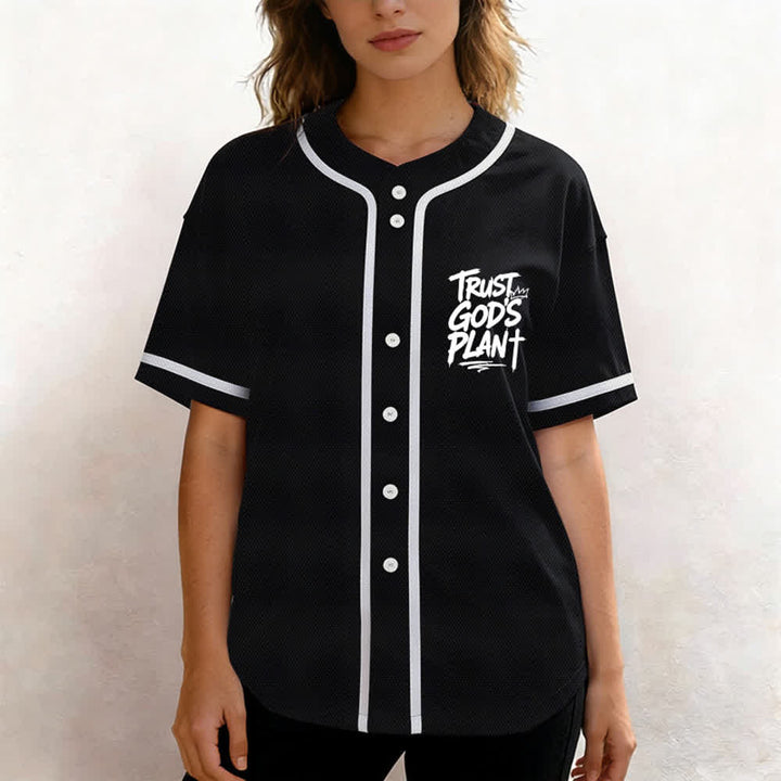 Christianartworkshop Vertraue auf Gottes Plan – Baseballtrikot mit Mesh-Knopfleiste - image 3