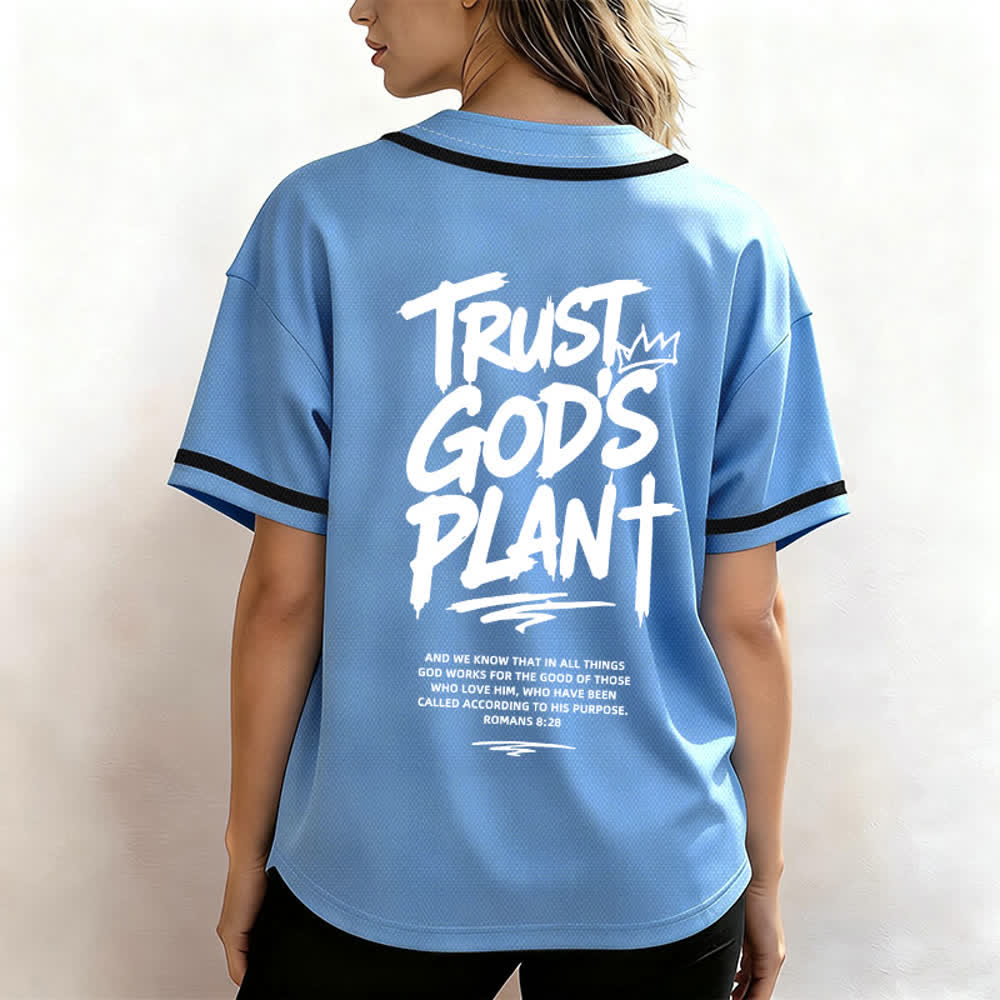 Christianartworkshop Vertraue auf Gottes Plan – Baseballtrikot mit Mesh-Knopfleiste - image 52