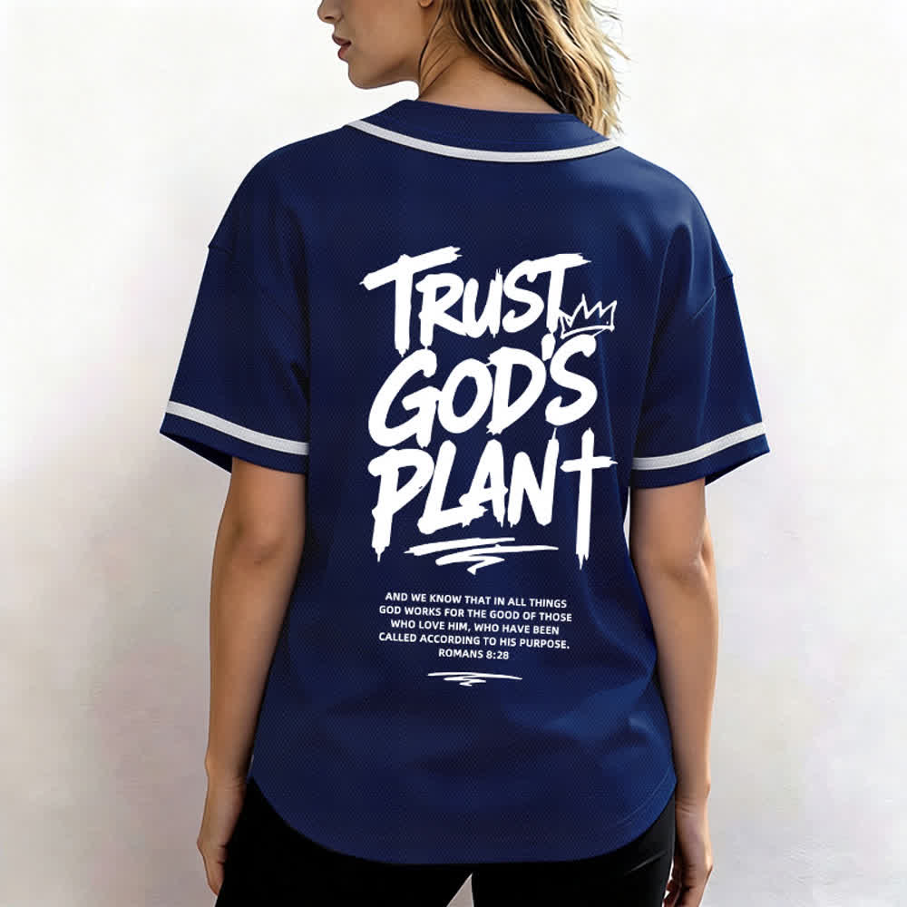 Christianartworkshop Vertraue auf Gottes Plan – Baseballtrikot mit Mesh-Knopfleiste - image 38