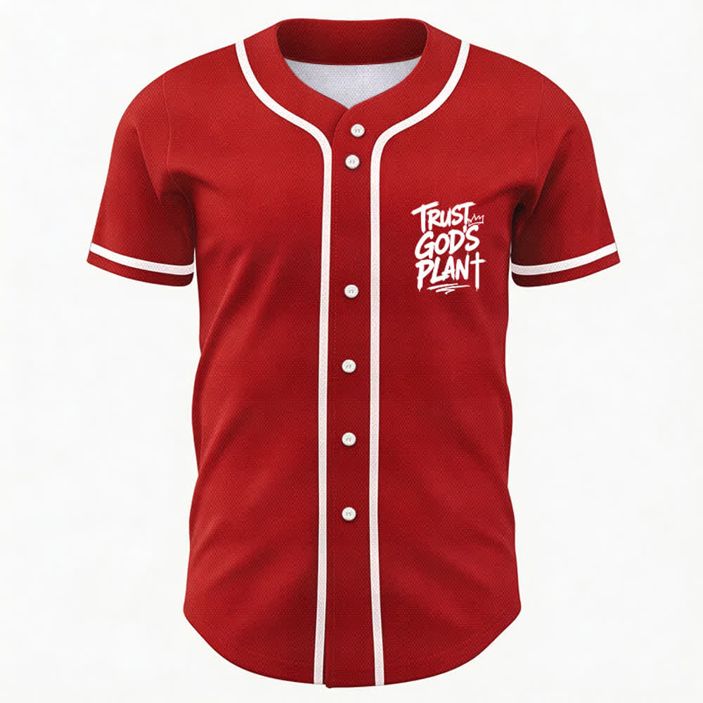 Christianartworkshop Vertraue auf Gottes Plan – Baseballtrikot mit Mesh-Knopfleiste - image 44