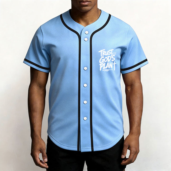 Christianartworkshop Vertraue auf Gottes Plan – Baseballtrikot mit Mesh-Knopfleiste - image 55
