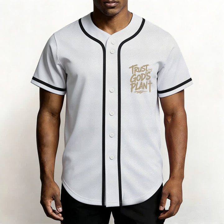 Christianartworkshop Vertraue auf Gottes Plan – Baseballtrikot mit Mesh-Knopfleiste - image 34