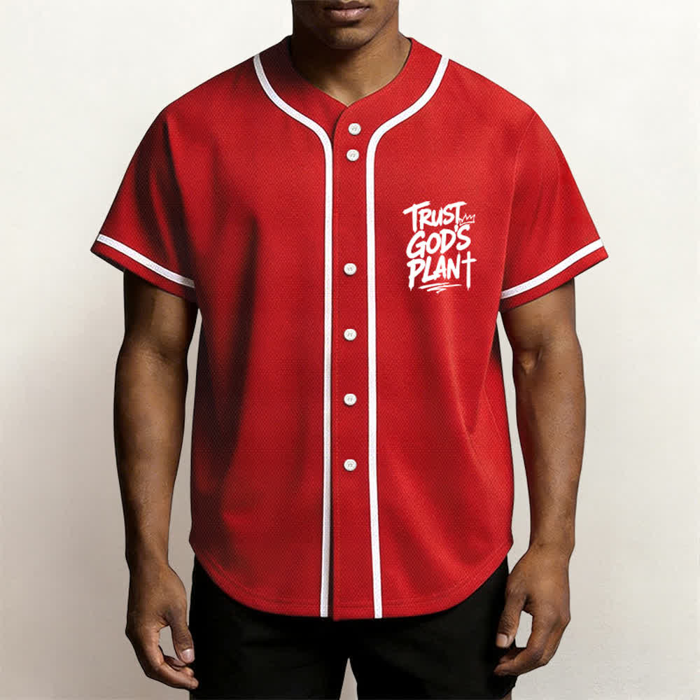 Christianartworkshop Vertraue auf Gottes Plan – Baseballtrikot mit Mesh-Knopfleiste - image 48