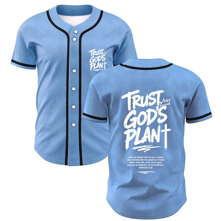 Christianartworkshop Vertraue auf Gottes Plan – Baseballtrikot mit Mesh-Knopfleiste - Himmelblau - 5XL - image 49