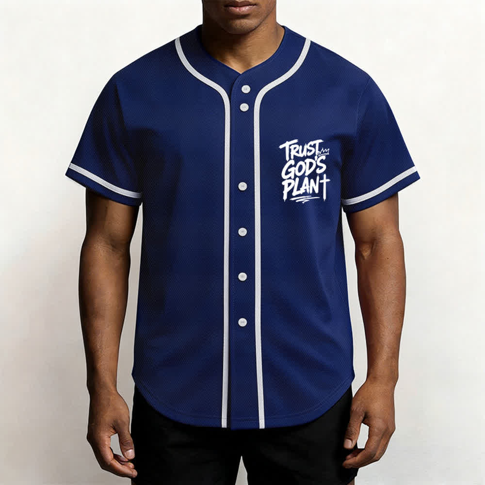 Christianartworkshop Vertraue auf Gottes Plan – Baseballtrikot mit Mesh-Knopfleiste - image 41