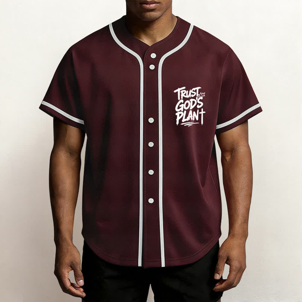 Christianartworkshop Vertraue auf Gottes Plan – Baseballtrikot mit Mesh-Knopfleiste - image 13