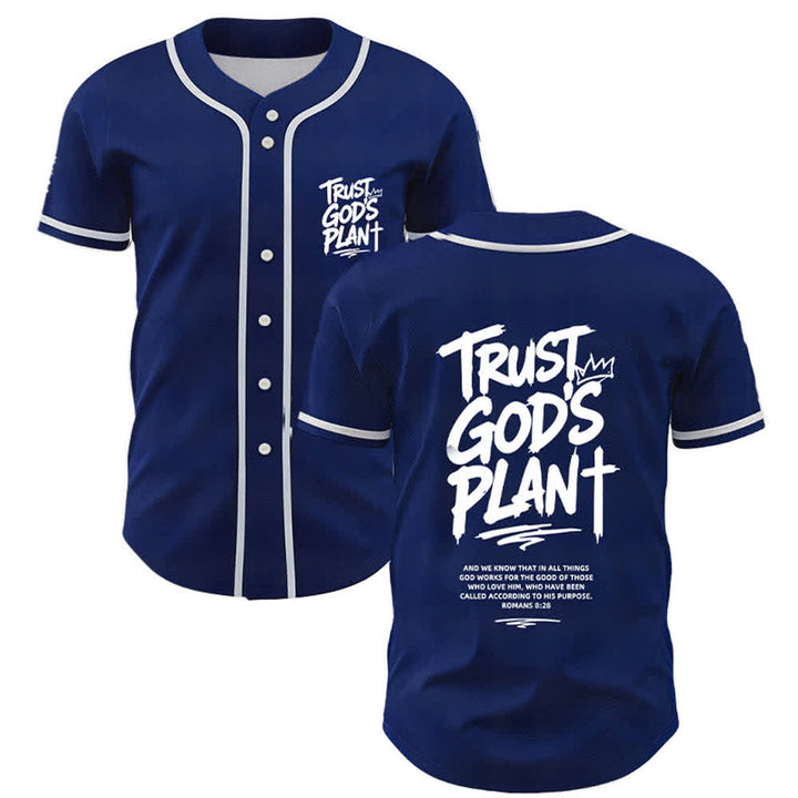 Christianartworkshop Vertraue auf Gottes Plan – Baseballtrikot mit Mesh-Knopfleiste - Marineblau - 5XL - image 35