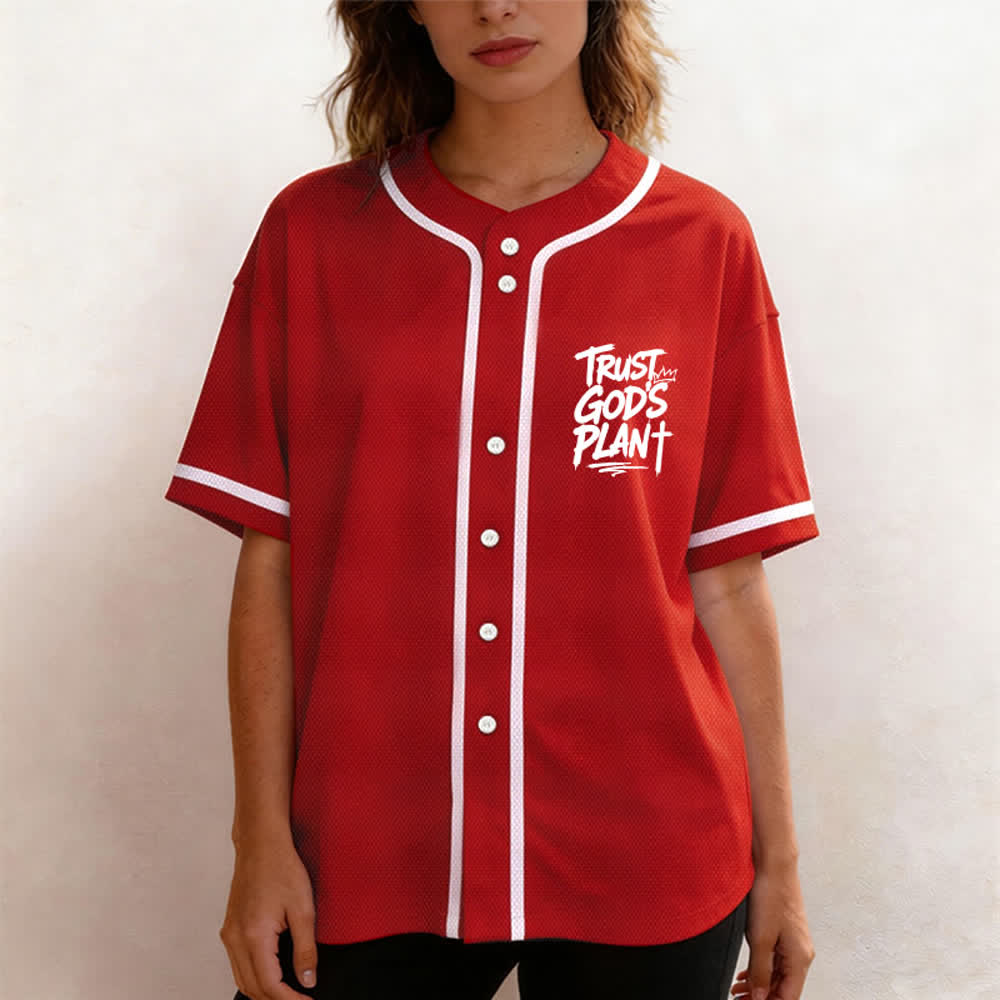 Christianartworkshop Vertraue auf Gottes Plan – Baseballtrikot mit Mesh-Knopfleiste - image 46