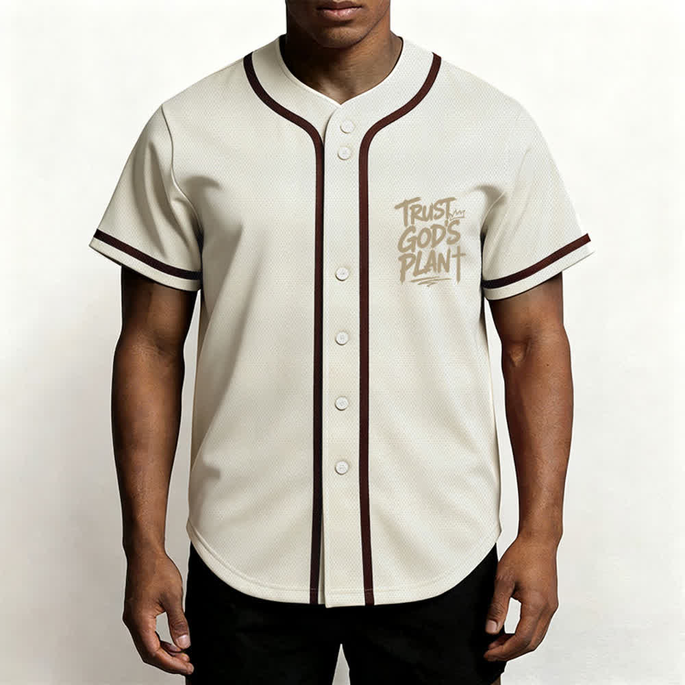 Christianartworkshop Vertraue auf Gottes Plan – Baseballtrikot mit Mesh-Knopfleiste - image 27