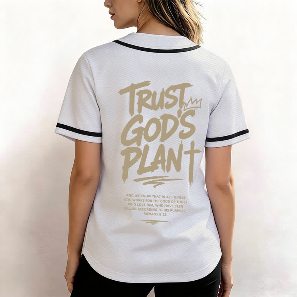 Christianartworkshop Vertraue auf Gottes Plan – Baseballtrikot mit Mesh-Knopfleiste - image 31