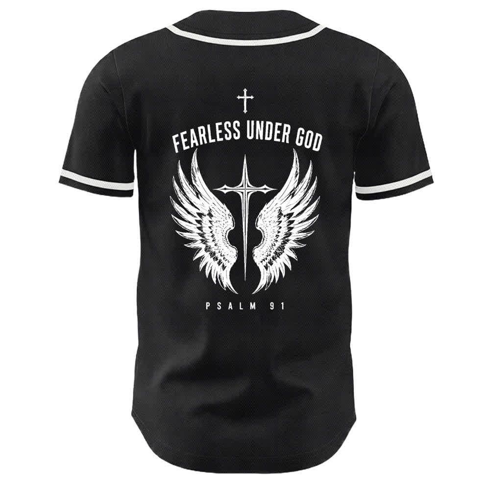 Christianartworkshop Psalm 91 Furchtlos unter Gott Baseballtrikot - image 1