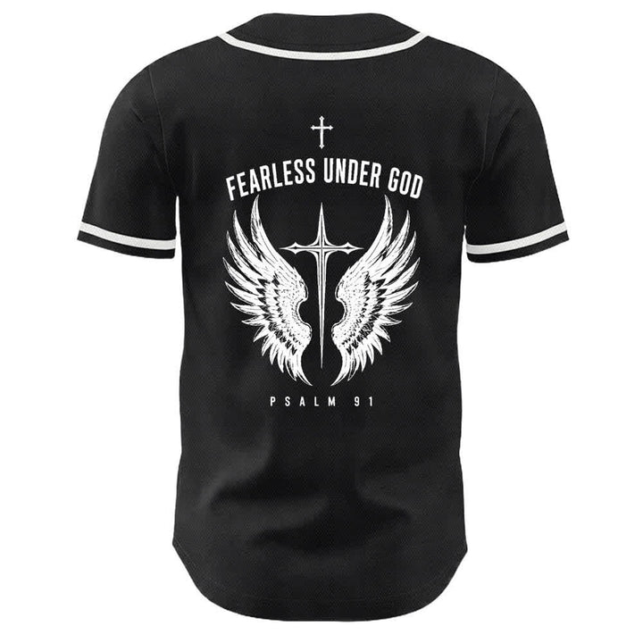 Christianartworkshop Psalm 91 Furchtlos unter Gott Baseballtrikot - image 1