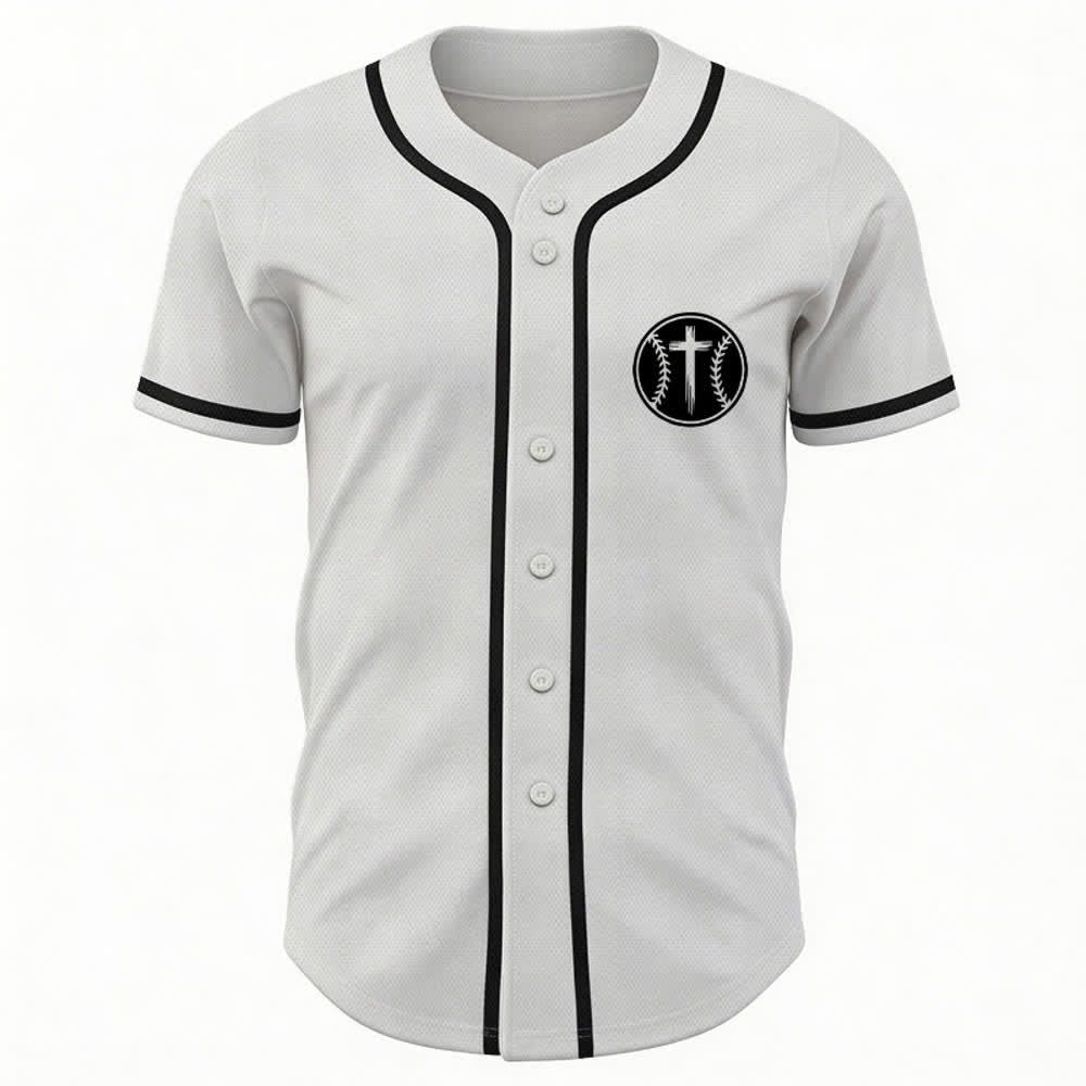 Christianartworkshop Schwarzes Baseballtrikot mit Mesh-Einsatz und Rückenausschnitt - image 9