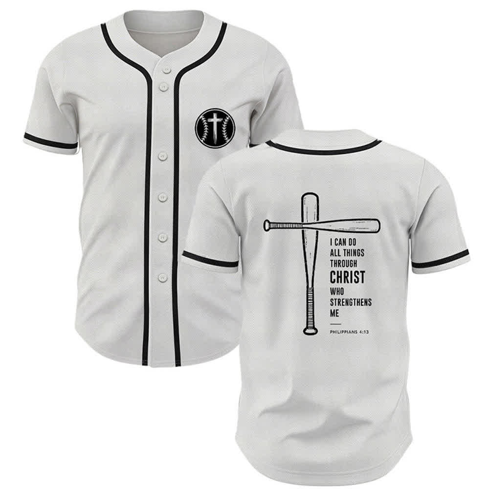 Christianartworkshop Schwarzes Baseballtrikot mit Mesh-Einsatz und Rückenausschnitt - Weiß - 5XL - image 7