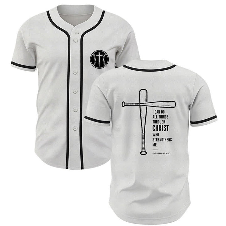 Christianartworkshop Schwarzes Baseballtrikot mit Mesh-Einsatz und Rückenausschnitt - Weiß - 5XL - image 7