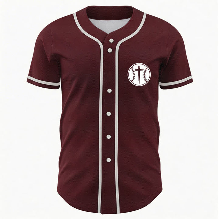 Christianartworkshop Schwarzes Baseballtrikot mit Mesh-Einsatz und Rückenausschnitt - image 16