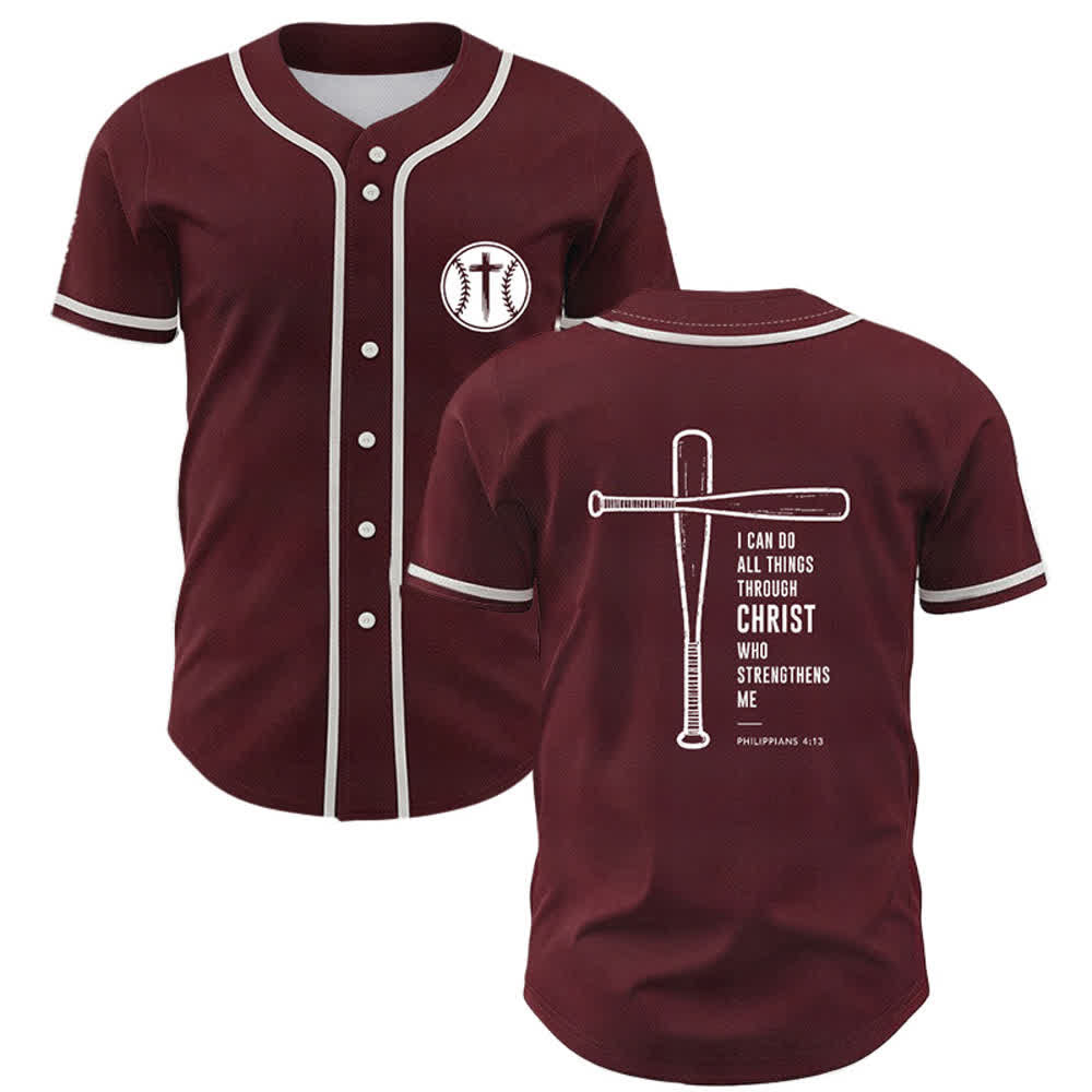 Christianartworkshop Schwarzes Baseballtrikot mit Mesh-Einsatz und Rückenausschnitt - Wein - 5XL - image 14