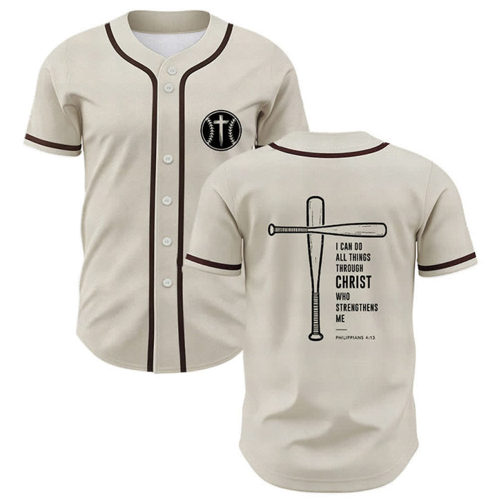 Christianartworkshop Schwarzes Baseballtrikot mit Mesh-Einsatz und Rückenausschnitt - Beige - 5XL - image 28