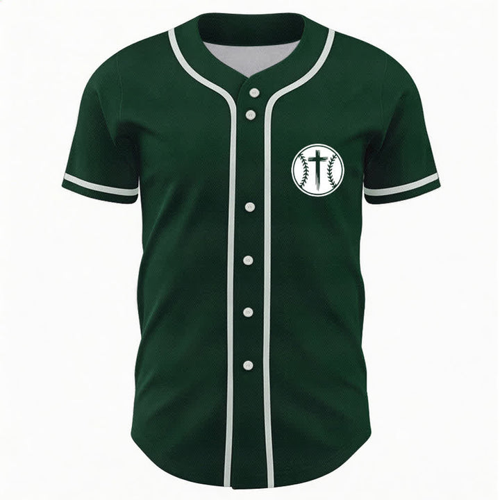 Christianartworkshop Schwarzes Baseballtrikot mit Mesh-Einsatz und Rückenausschnitt - image 23