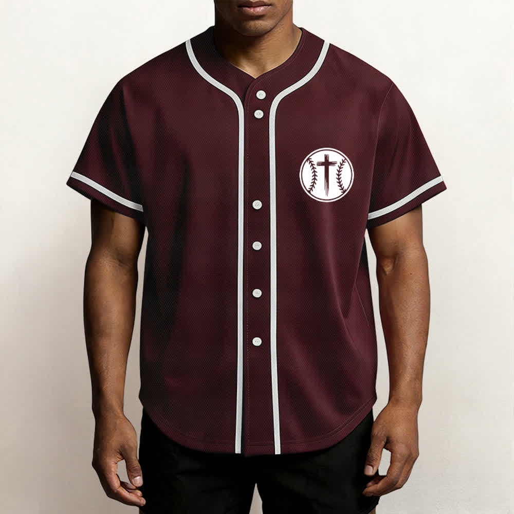 Christianartworkshop Schwarzes Baseballtrikot mit Mesh-Einsatz und Rückenausschnitt - image 20