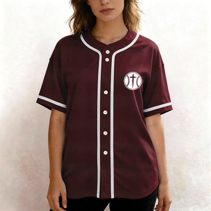 Christianartworkshop Schwarzes Baseballtrikot mit Mesh-Einsatz und Rückenausschnitt - image 18