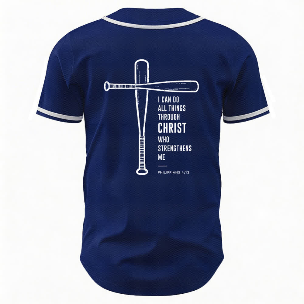 Christianartworkshop ICH KANN ALLES DURCH CHRISTUS TUN Baseballtrikot - image 37