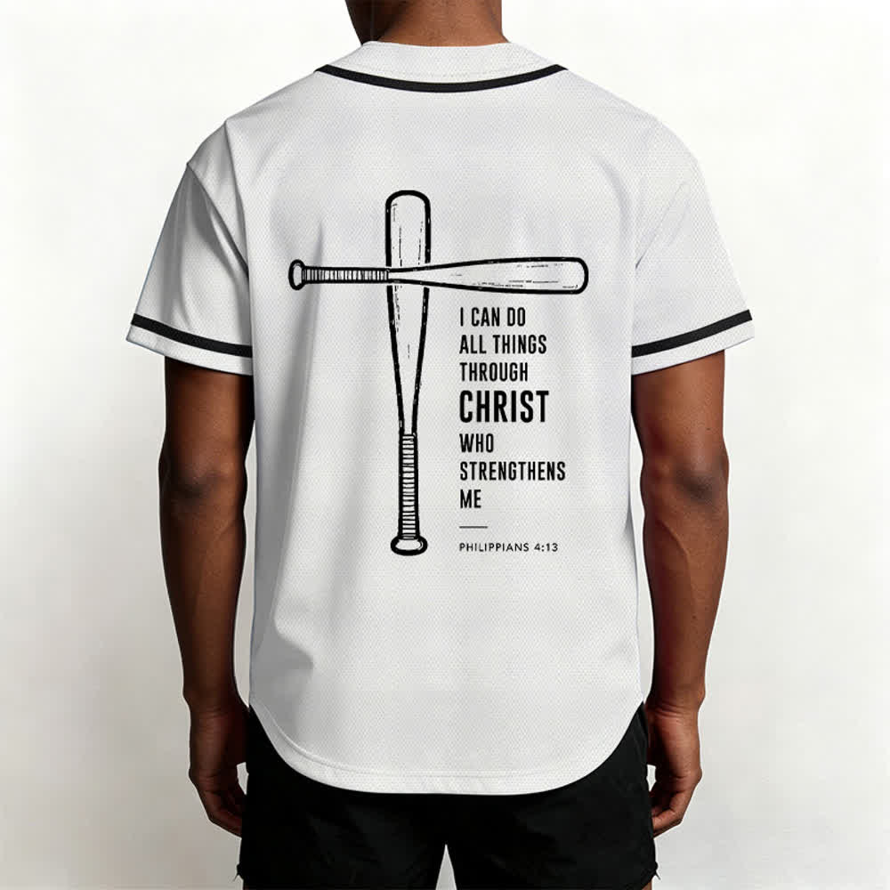 Christianartworkshop Schwarzes Baseballtrikot mit Mesh-Einsatz und Rückenausschnitt - image 12