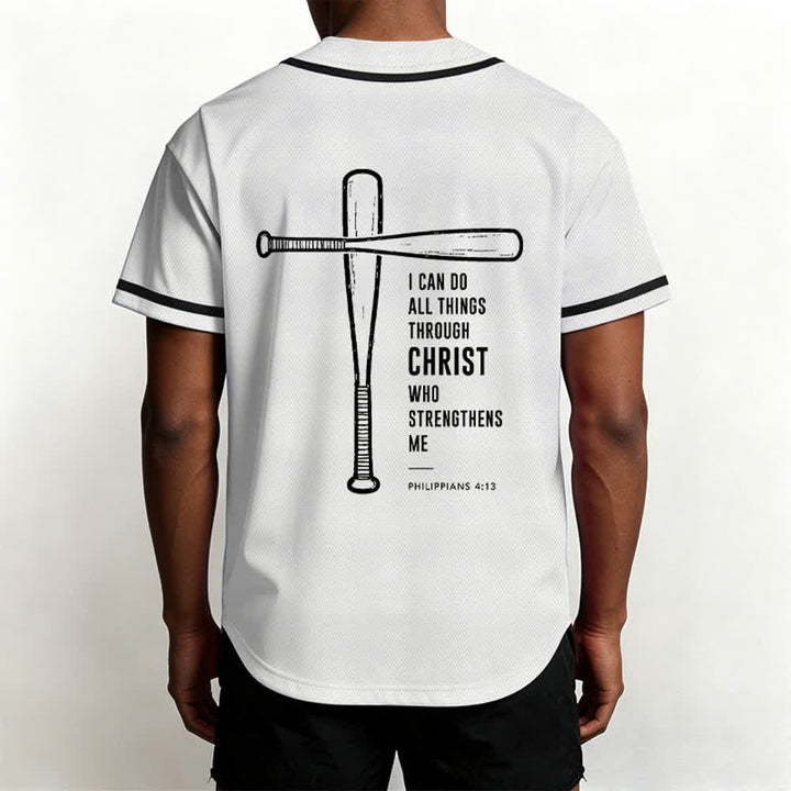 Christianartworkshop Schwarzes Baseballtrikot mit Mesh-Einsatz und Rückenausschnitt - image 12