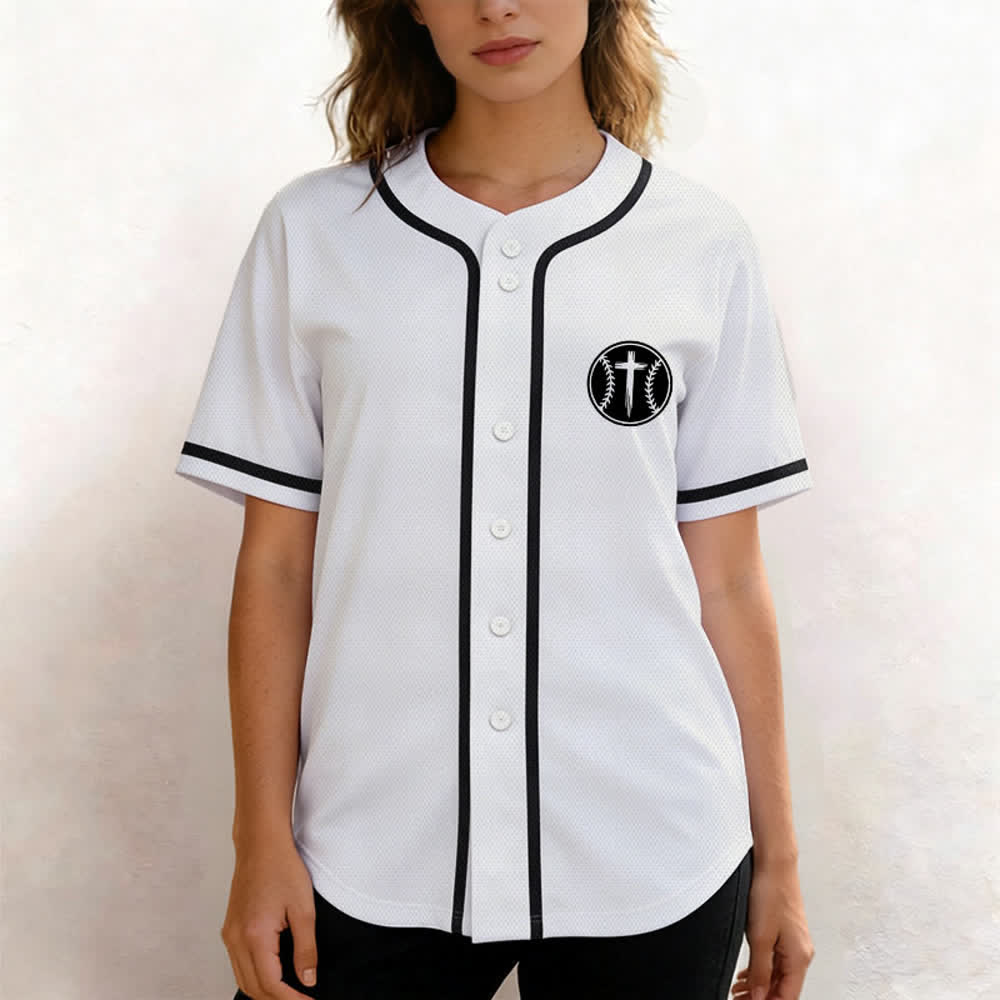 Christianartworkshop Schwarzes Baseballtrikot mit Mesh-Einsatz und Rückenausschnitt - image 11