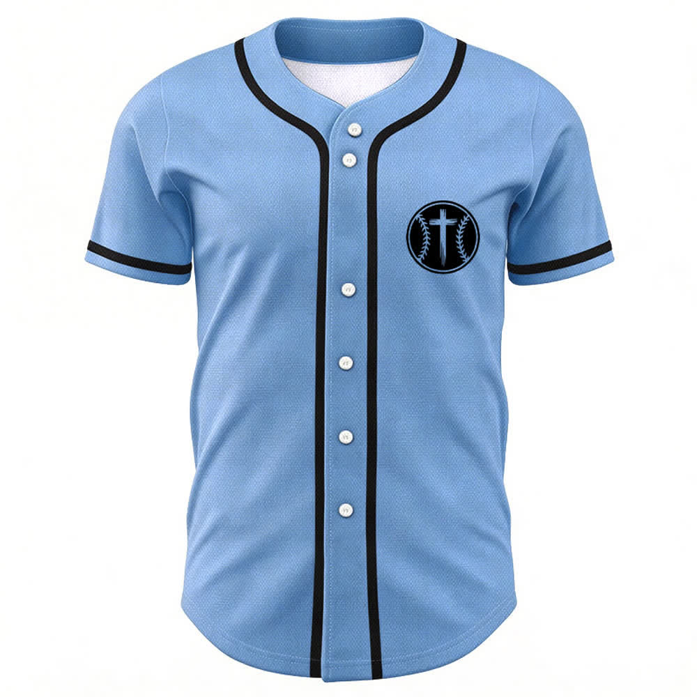 Christianartworkshop Schwarzes Baseballtrikot mit Mesh-Einsatz und Rückenausschnitt - image 51