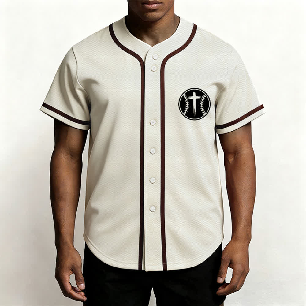 Christianartworkshop Schwarzes Baseballtrikot mit Mesh-Einsatz und Rückenausschnitt - image 34