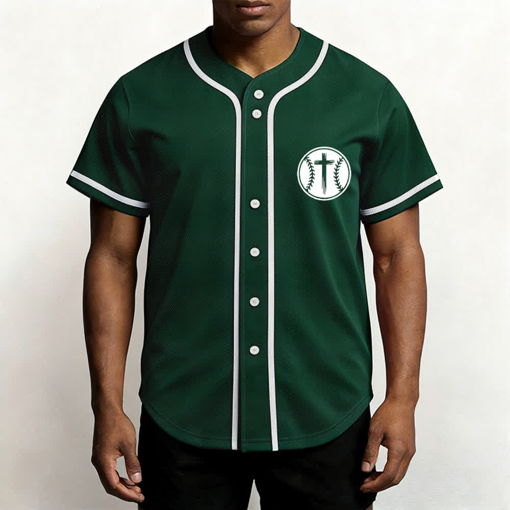 Christianartworkshop Schwarzes Baseballtrikot mit Mesh-Einsatz und Rückenausschnitt - image 27