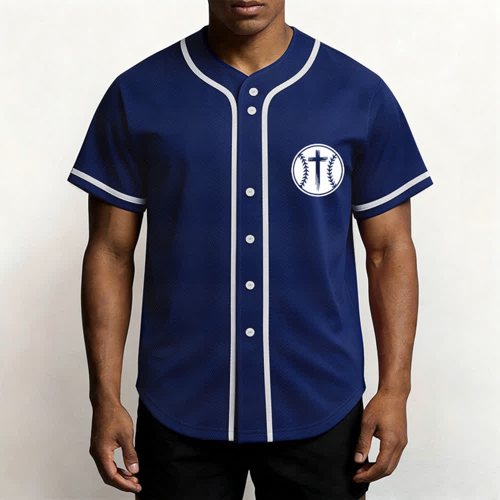 Christianartworkshop Schwarzes Baseballtrikot mit Mesh-Einsatz und Rückenausschnitt - image 41