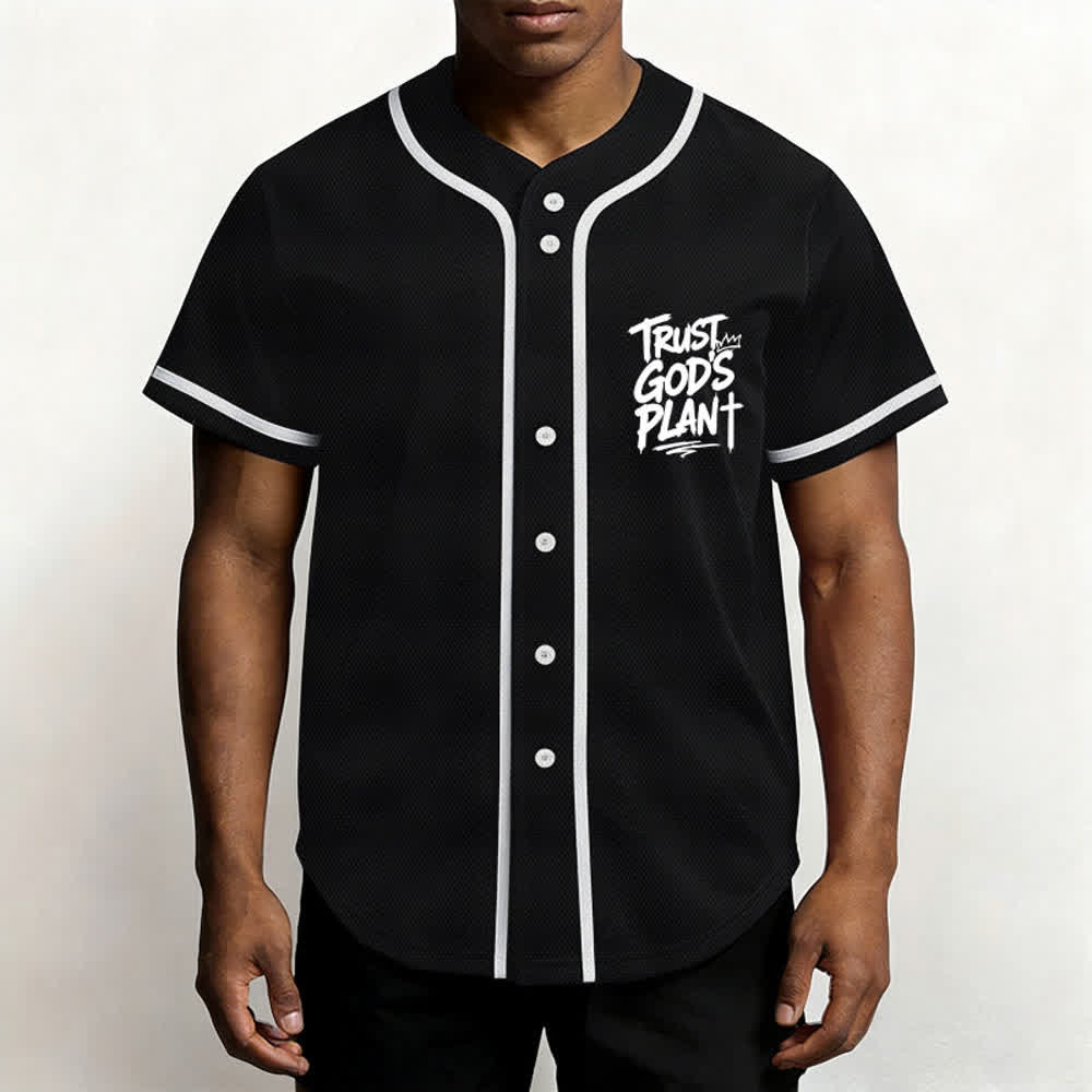Christianartworkshop Vertraue auf Gottes Plan – Baseballtrikot mit Mesh-Knopfleiste - image 6