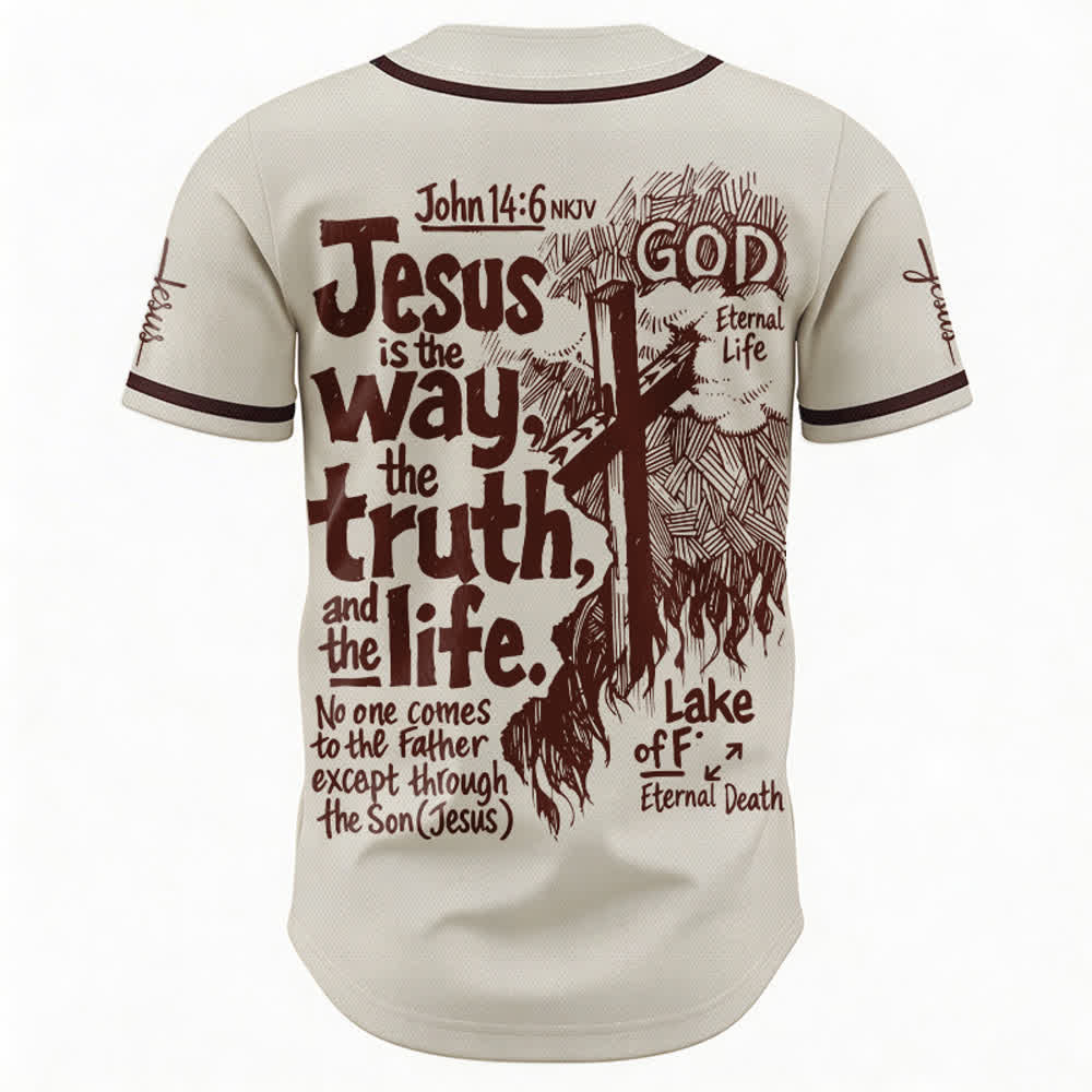 Christianartworkshop Jesus Is The Way Mesh Baseballtrikot - image 1