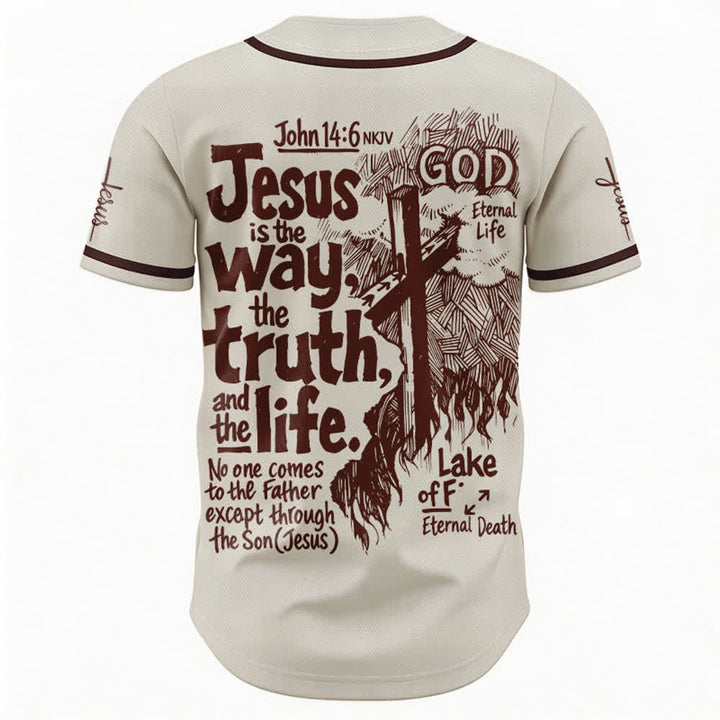 Christianartworkshop Jesus Is The Way Mesh Baseballtrikot - image 1