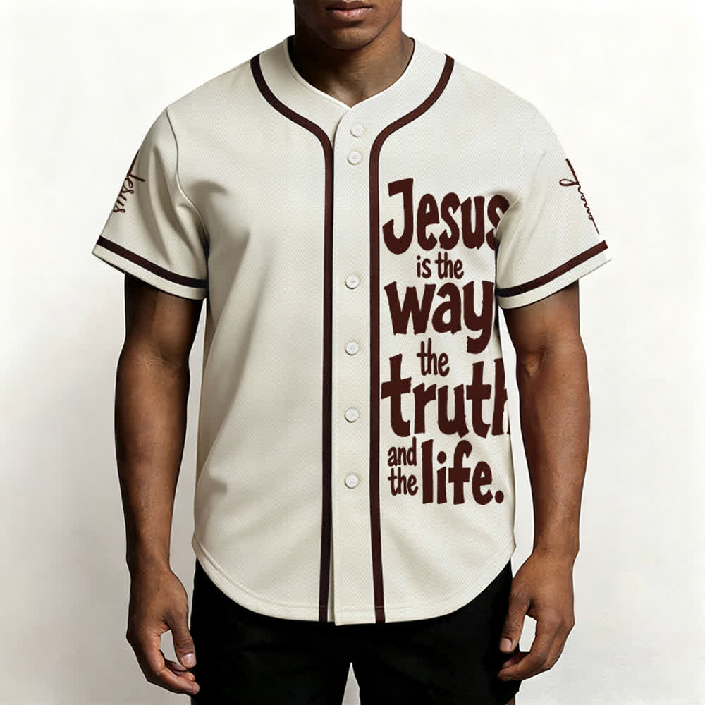 Christianartworkshop Jesus Is The Way Mesh Baseballtrikot - image 6