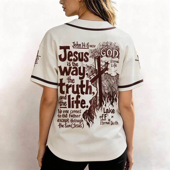Christianartworkshop Jesus Is The Way Mesh Baseballtrikot - image 3