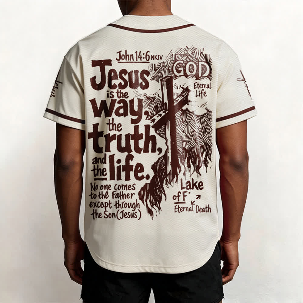 Christianartworkshop Jesus Is The Way Mesh Baseballtrikot - image 5