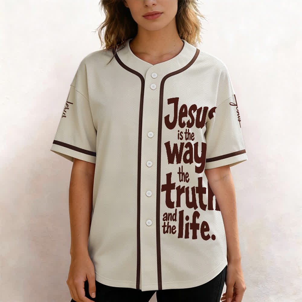 Christianartworkshop Jesus Is The Way Mesh Baseballtrikot - image 4