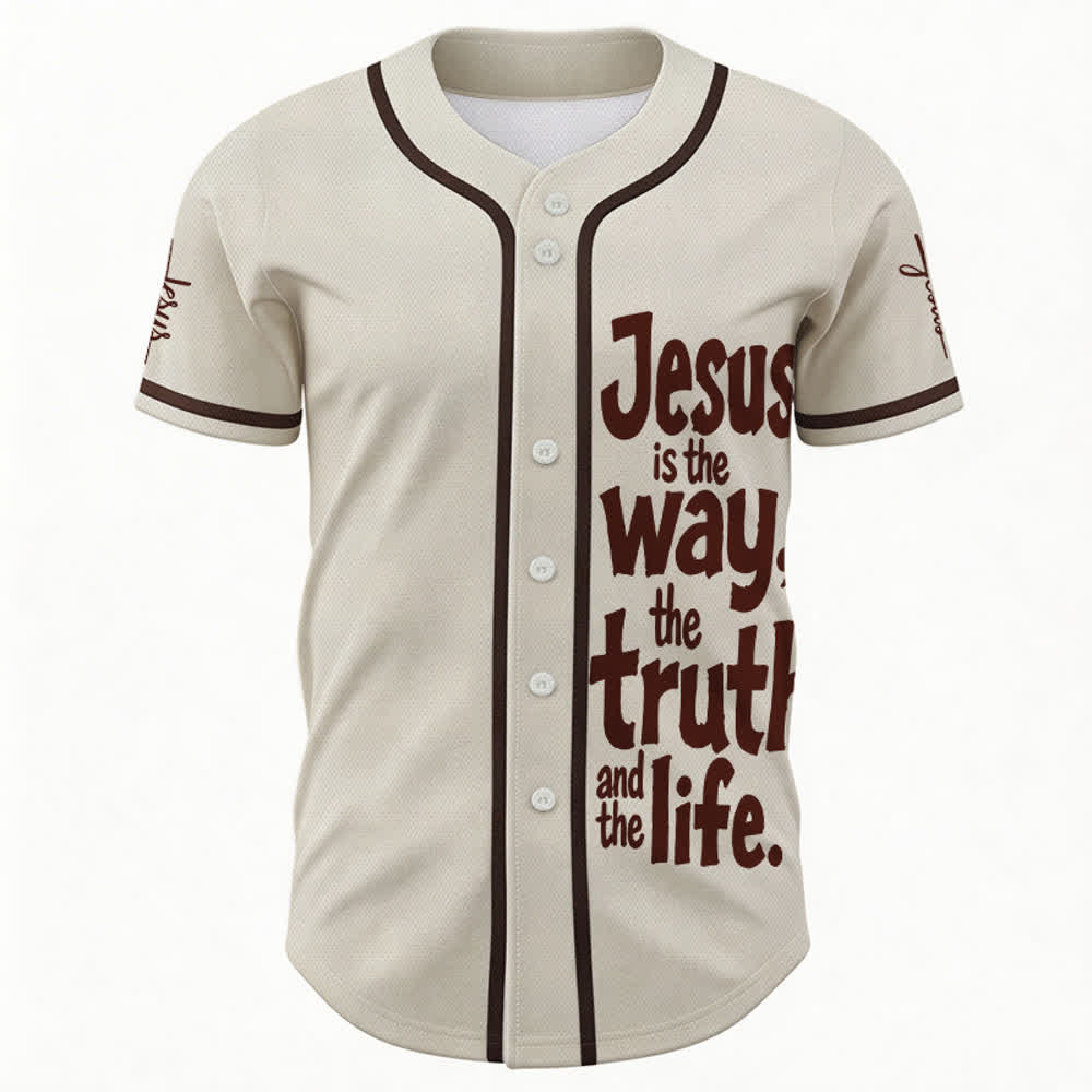 Christianartworkshop Jesus Is The Way Mesh Baseballtrikot - image 2
