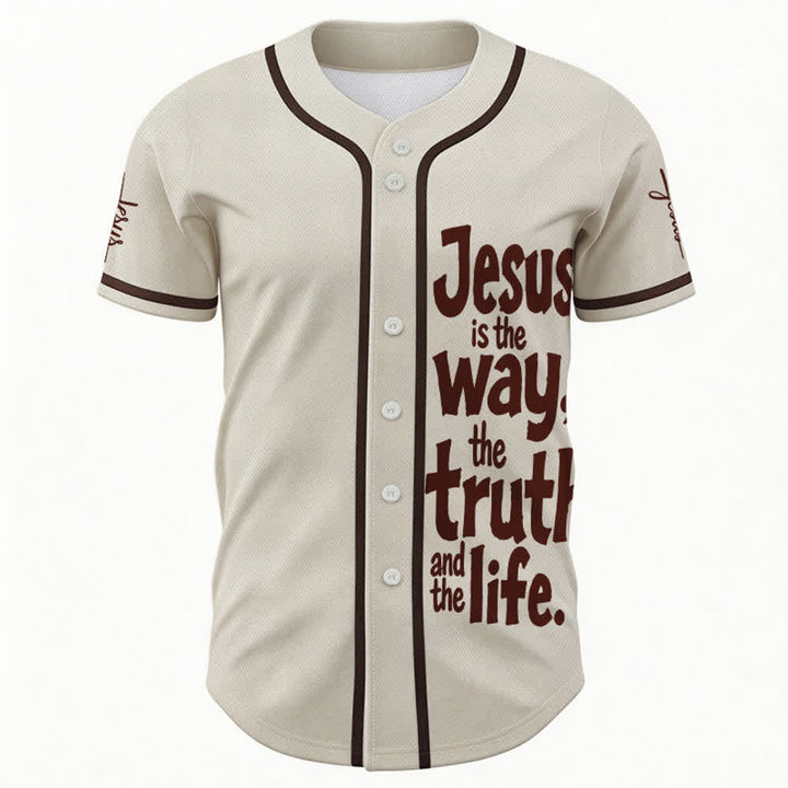 Christianartworkshop Jesus Is The Way Mesh Baseballtrikot - image 2