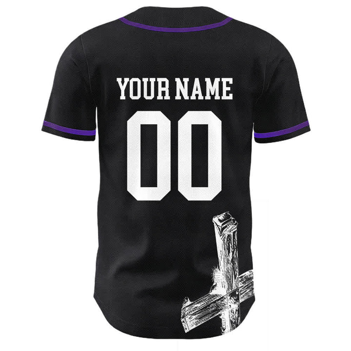 Christianartworkshop Jesus Saves Baseballtrikot mit individuellem Namen - image 10