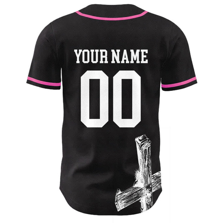 Christianartworkshop Jesus Saves Baseballtrikot mit individuellem Namen - image 25