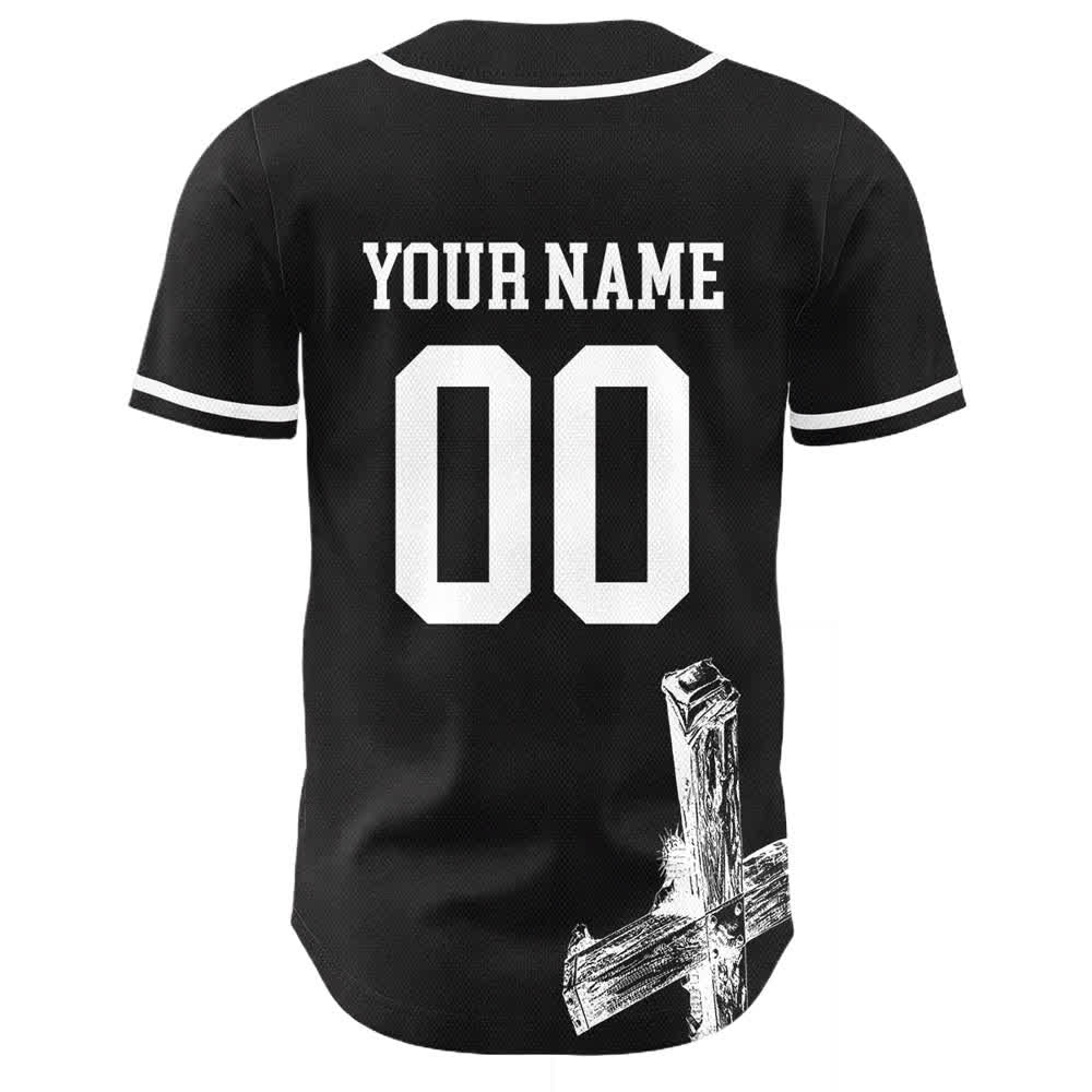Christianartworkshop Jesus Saves Baseballtrikot mit individuellem Namen - image 13