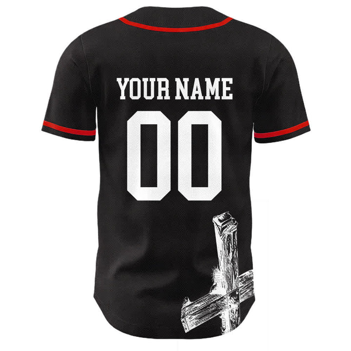 Christianartworkshop Jesus Saves Baseballtrikot mit individuellem Namen - image 16